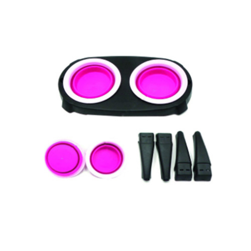 Kinven Just Pets Portatif Silikon Suluk ve Mamalık | İkili Mama Ve Su Kabı