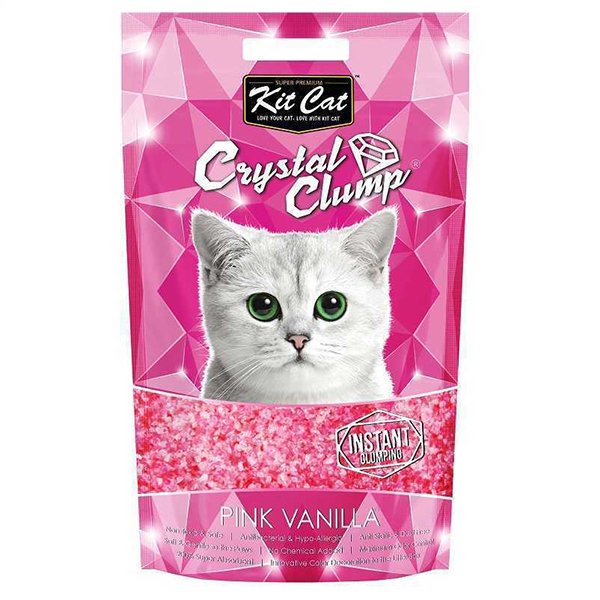 Kit Cat 4 Lt Pink Vanilla Topaklanan Vanilya Kokulu Silika Kedi Kumu | Silika Kristal Kedi Kumu