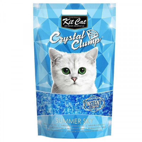 Kit Cat 4 Lt Summer Sky Topaklanan Silika Kedi Kumu | Silika Kristal Kedi Kumu
