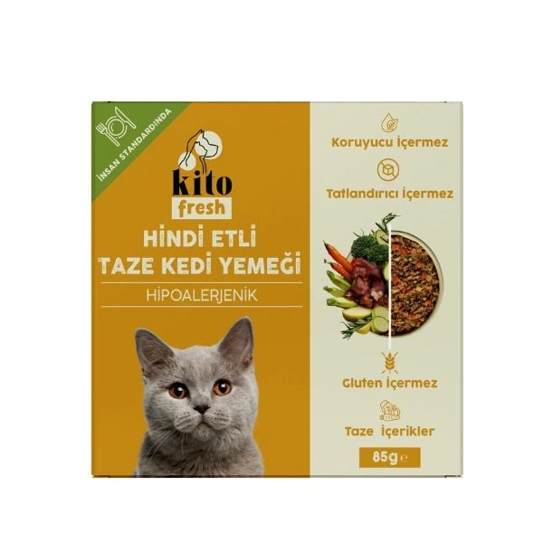 Kito 85 Gr Hipoalerjenik Taze Hindi | Hipoalerjenik Kedi Yaş Maması