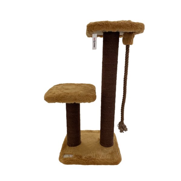 Kralle 35x40x95h Cm İkili Tırmalama Açık Kahve | Çubuk Kedi Tırmalama Tahtası