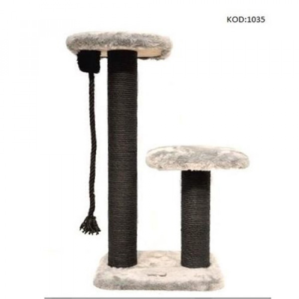 Kralle 35x40x95h Cm İliki Tırmalama Gri | Çubuk Kedi Tırmalama Tahtası