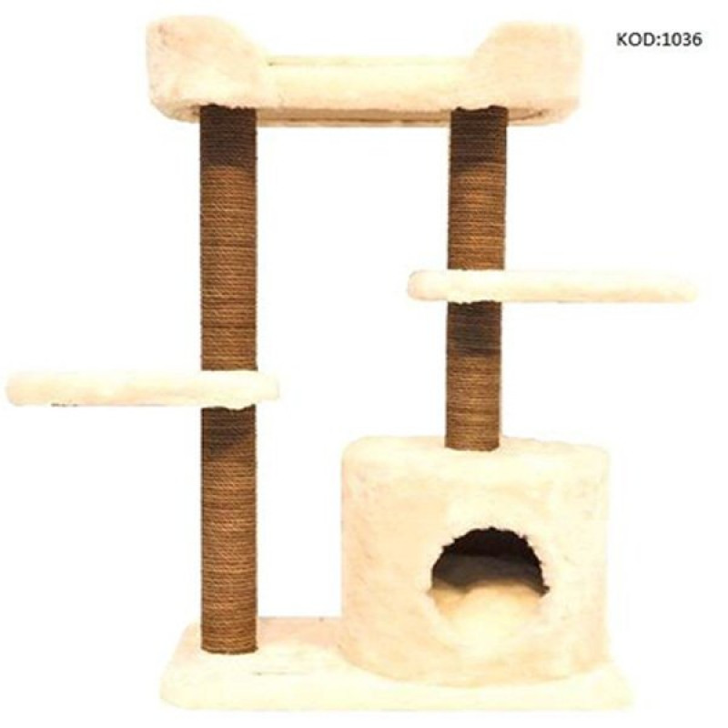 Kralle 35x40x95h Cm Yuvalı Tırmalama ve Oyun Evi Krem | Tırmalama Tahtalı Kedi Evi Kralle 35x40x95h Cm Yuvalı Tırmalama ve Oyun Evi Krem | Tırmalama Tahtalı Kedi Evi