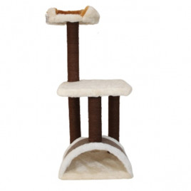 40x40x106h Cm Tırmalama ve Oyun Evi Krem | Tırmalama Tahtalı Kedi Evi 40x40x106h Cm Tırmalama ve Oyun Evi Krem | Tırmalama Tahtalı Kedi Evi