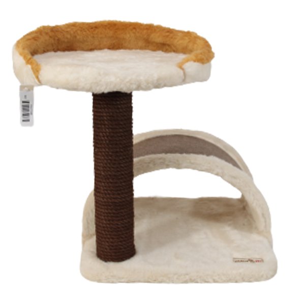 Kralle 40x40x45h Cm Tırmalama ve Oyun Evi Krem | Tırmalama Tahtalı Kedi Evi