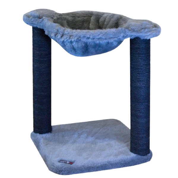 Kralle 40x40x54h Cm Tırmalama ve Oyun Evi Koyu Gri | Tırmalama Tahtalı Kedi Evi