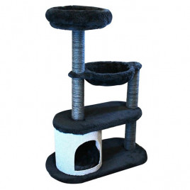 40x60x110h Cm Yuvalı Tırmalama ve Oyun Evi Gri | Tırmalama Tahtalı Kedi Evi 40x60x110h Cm Yuvalı Tırmalama ve Oyun Evi Gri | Tırmalama Tahtalı Kedi Evi