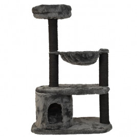 40x60x110h Cm Yuvalı Tırmalama ve Oyun Evi Koyu Gri | Tırmalama Tahtalı Kedi Evi 40x60x110h Cm Yuvalı Tırmalama ve Oyun Evi Koyu Gri | Tırmalama Tahtalı Kedi Evi