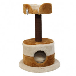 47x47X87h Cm Yuvalı Tırmalama ve Oyun Evi Krem | Tırmalama Tahtalı Kedi Evi 47x47X87h Cm Yuvalı Tırmalama ve Oyun Evi Krem | Tırmalama Tahtalı Kedi Evi