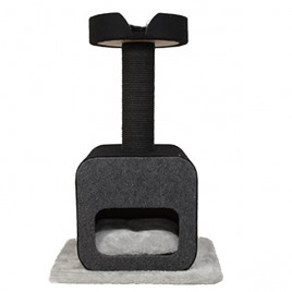 50x50x115h Cm Kapaklı ve Yuvalı Tırmalamalı Oyun Evi Gri | Tırmalama Tahtalı Kedi Evi 50x50x115h Cm Kapaklı ve Yuvalı Tırmalamalı Oyun Evi Gri | Tırmalama Tahtalı Kedi Evi