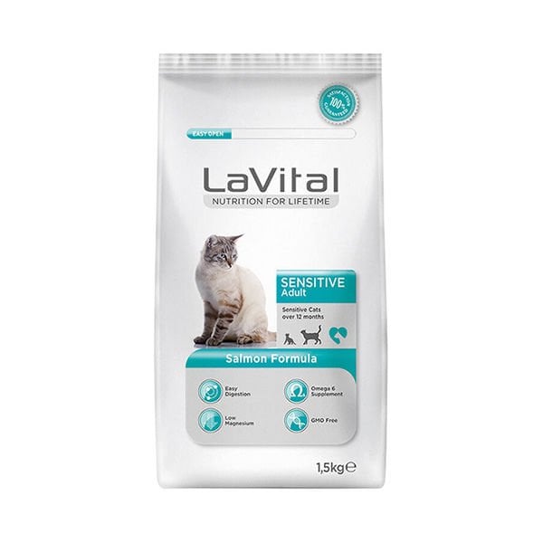 Lavital 1,5 Kg Sensitive Somonlu Yetişkin | Yetişkin Kuru Kedi Maması