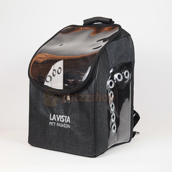 Lavista 25x45x24h Cm Sırt Pet Taşıma Çantası Büyük Siyah | Kedi Taşıma Çantası