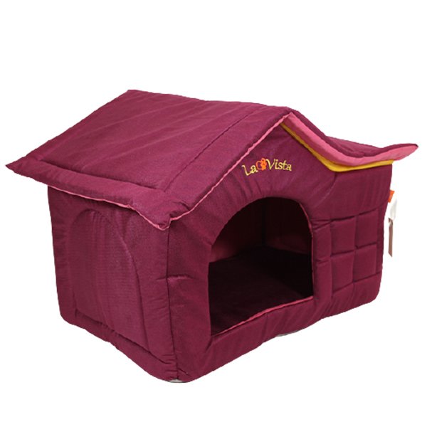 Lavista Çatılı Ev Mürdüm Kadife İç Mekan | Kedi Evi