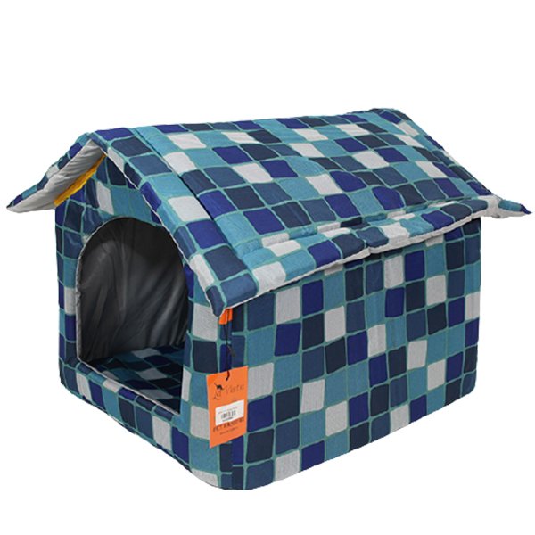 Lavista Mavi Küp Desenli Ev | Kedi Evi