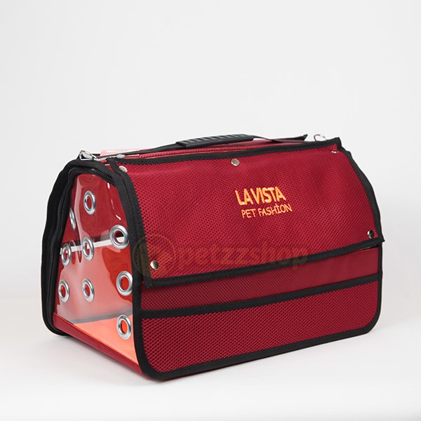 Lavista Perdeli Jumbo Pet Taşıma Çantası Kırmızı | Köpek Taşıma Çantası Ve Kafes
