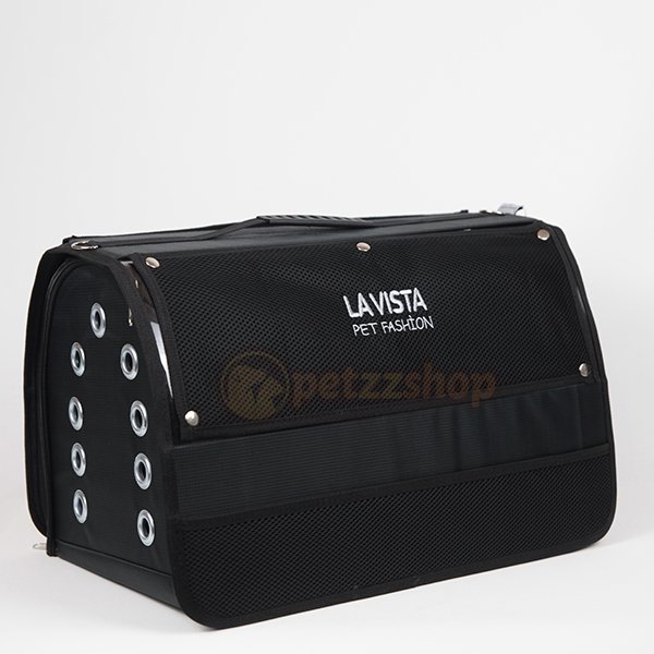 Lavista Perdeli Jumbo Pet Taşıma Çantası Siyah | Köpek Taşıma Çantası Ve Kafes