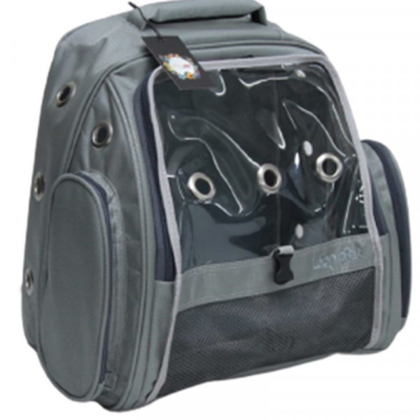 Leon 35x26x40h Pet Şeffaf Sırt Taşıma Çantası Lüx Gri | Köpek Taşıma Çantası Ve Kafes