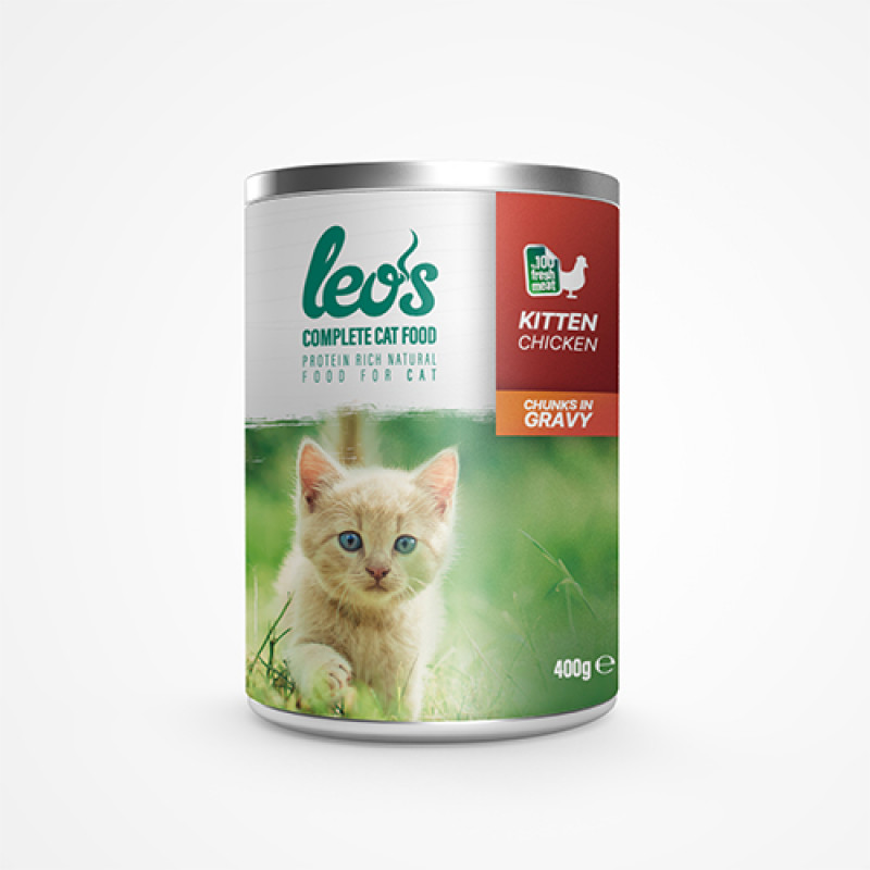 Leo's 12 Adet Kitten Chunks in Gravy Chicken 400 Gr | Yavru Kedi Maması Leo's 12 Adet Kitten Chunks in Gravy Chicken 400 Gr | Yavru Kedi Maması
