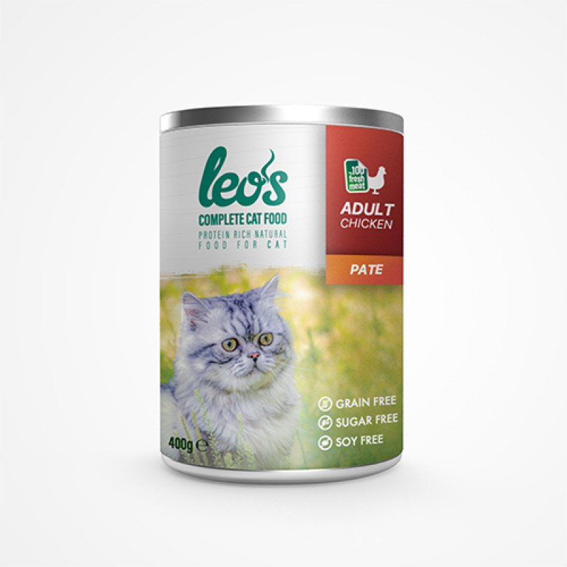 Leo's 24 Adet Adult Pate Chicken 400 Gr | Yetişkin Kedi Maması Leo's 24 Adet Adult Pate Chicken 400 Gr | Yetişkin Kedi Maması