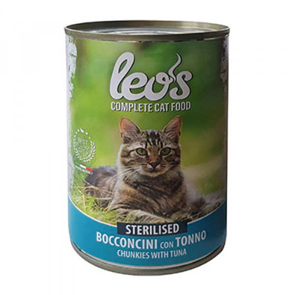 Leo's 24 Adet Sterilised Chunkies with Tuna 415 Gr | Yetişkin Kedi Maması
