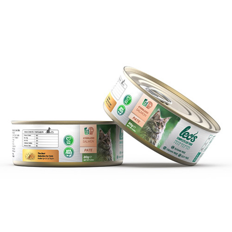 Leo's 80 Gr Sterilised Pate Salmon | Balıklı Yaş Kedi Maması Leo's 80 Gr Sterilised Pate Salmon | Balıklı Yaş Kedi Maması