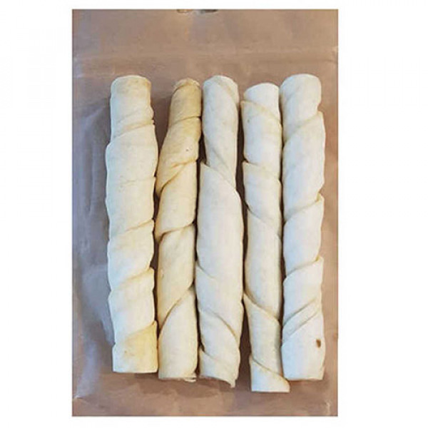 Leo's 5'li Sütlü Beyaz Burgulu Kemik 40-45 Gr | Köpek Kemik Ödül Maması