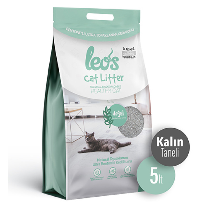 Leos 5 Lt Doğal Bentonit Kedi Kumu Kalın | Doğal Kedi Kumu Leos 5 Lt Doğal Bentonit Kedi Kumu Kalın | Doğal Kedi Kumu