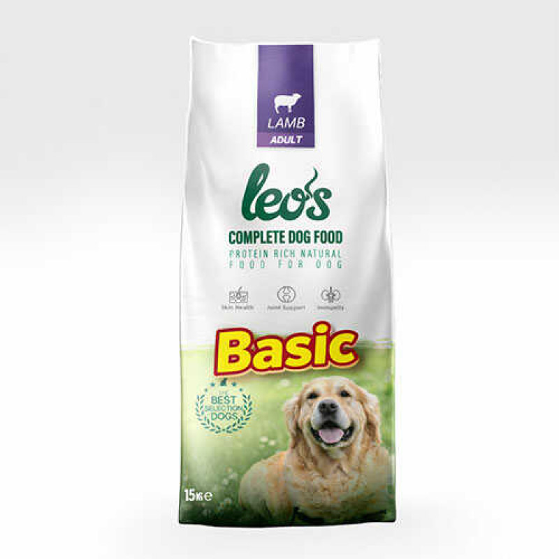 Leos Kuzu Etli Yetişkin Köpek Maması Basic 15 Kg
