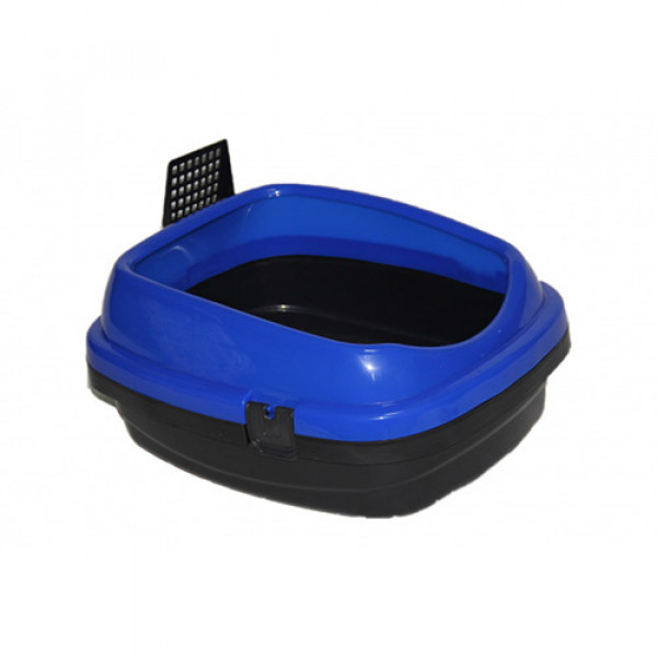 Pet Style 49,5x40x22 Cm Açık Kedi Tuvaleti Mavi | Açık Kedi Tuvaleti