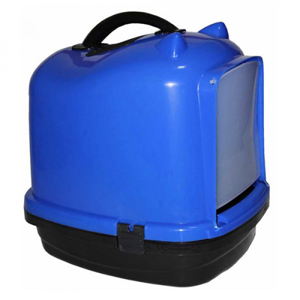 Pet Style Comfort Kapalı Kedi Tuvaleti Mavi | Filtresiz Kapalı Kedi Tuvaleti