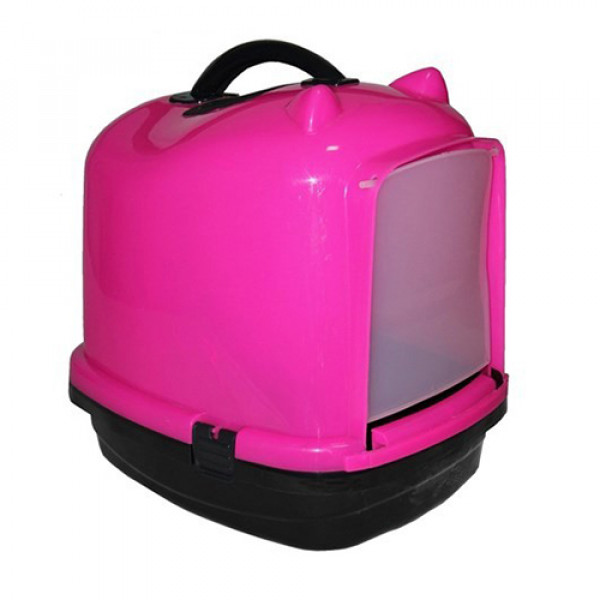 Pet Style Comfort Kapalı Kedi Tuvaleti Pembe | Filtresiz Kapalı Kedi Tuvaleti