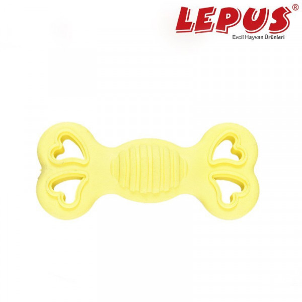 Lepus 12x6h cm Ağız ve Diş Sağlığı İçin Kurbağa Kemik Oyuncak Sarı | Köpek Çiğneme
