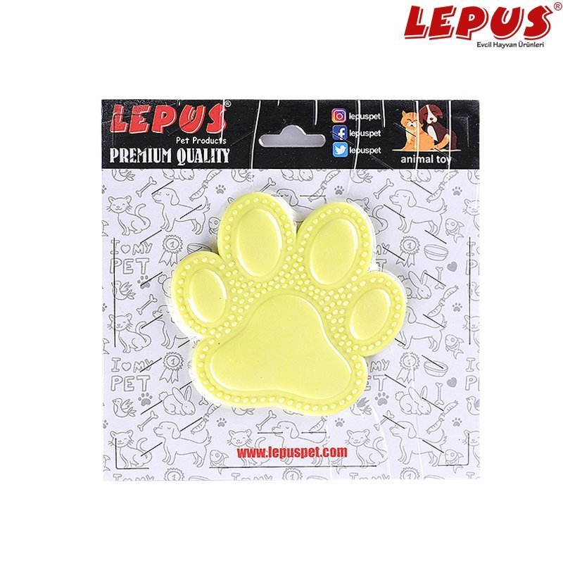 Lepus 13x7h cm Ağız ve Diş Sağlığı İçin Pati Oyuncağı Sarı | Köpek Çiğneme Lepus 13x7h cm Ağız ve Diş Sağlığı İçin Pati Oyuncağı Sarı | Köpek Çiğneme