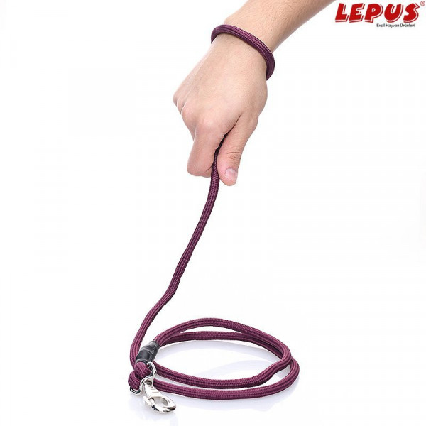 Lepus 140 cm Düz Gezdirme Kayışı Bordo | Köpek Gezdirme Tasması