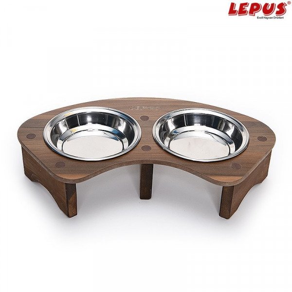 Lepus 19x38x15h cm Retro Mama Ve Su Kabı | İkili Mama Ve Su Kabı