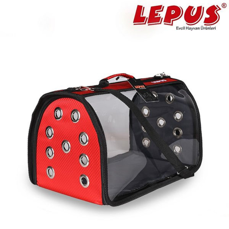 Lepus 25*40*25h cm Şeffaf Fly Bag Çanta Kırmızı Medium | Köpek Taşıma Çantası Ve Kafes Lepus 25*40*25h cm Şeffaf Fly Bag Çanta Kırmızı Medium | Köpek Taşıma Çantası Ve Kafes