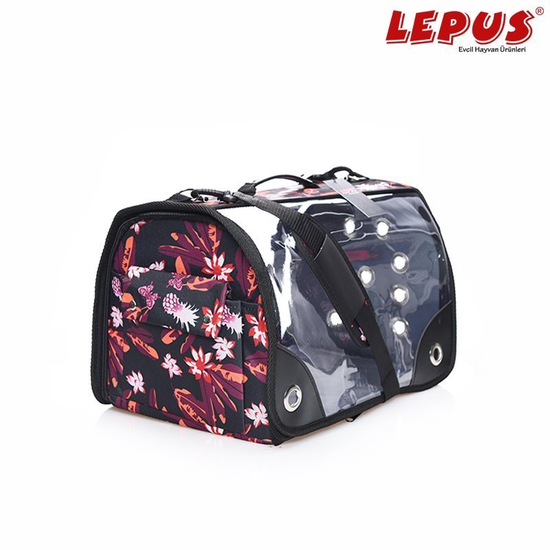 Lepus 25x40x25h cm Şeffaf Fly Bag Çiçek Siyah M | Köpek Taşıma Çantası Ve Kafes Lepus 25x40x25h cm Şeffaf Fly Bag Çiçek Siyah M | Köpek Taşıma Çantası Ve Kafes