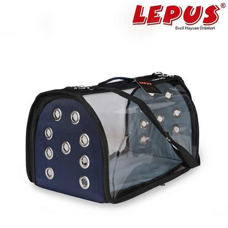 Lepus 25x40x25h cm Şeffaf Fly Bag Lacivert M | Köpek Taşıma Çantası Ve Kafes Lepus 25x40x25h cm Şeffaf Fly Bag Lacivert M | Köpek Taşıma Çantası Ve Kafes