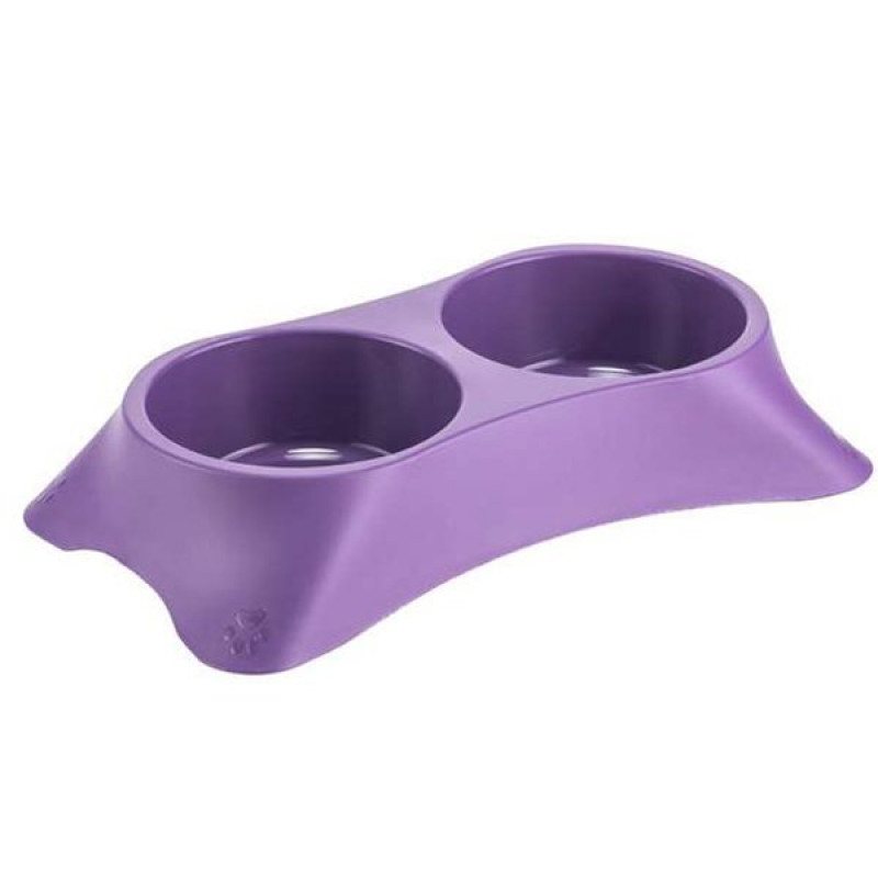 Lepus 2X250 ml Kyane Mama ve Su Kabı Mor | İkili Mama Ve Su Kabı Lepus 2X250 ml Kyane Mama ve Su Kabı Mor | İkili Mama Ve Su Kabı