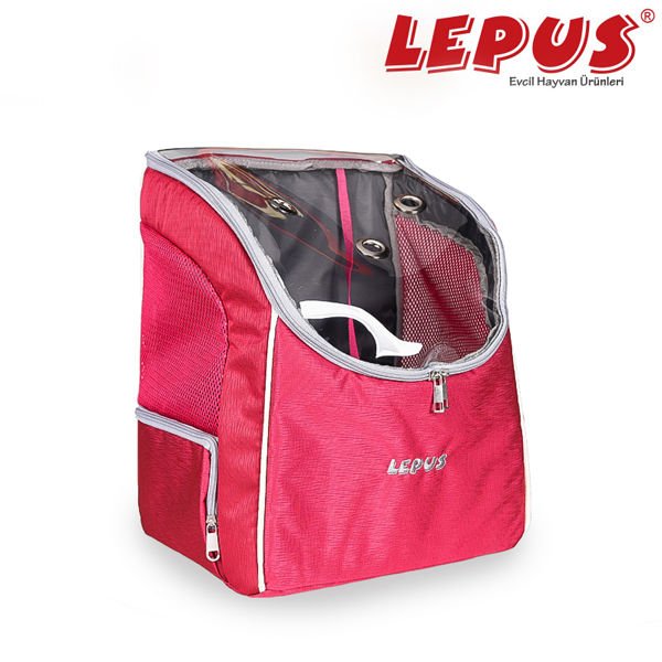 Lepus 30*25*40h cm Sırt Çantası Pembe | Köpek Taşıma Çantası Ve Kafes