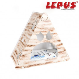 35x53x61h cm Prizma Yuva Krem | Yuvalı Kedi Yatağı 35x53x61h cm Prizma Yuva Krem | Yuvalı Kedi Yatağı