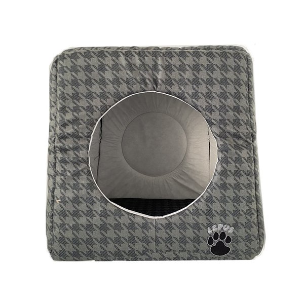 Lepus 45x45x45 Cm Küp Yatak Yeşil | Yuvalı Köpek Yatağı