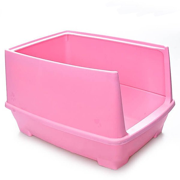 Lepus 48x36x31h cm Relax Yarı Kapalı Tuvaleti Pembe | Açık Kedi Tuvaleti