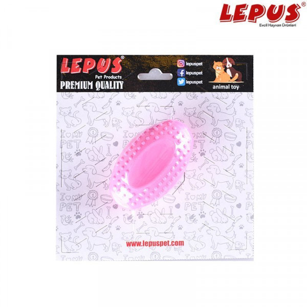 Lepus 5 cm Ağız ve Diş Sağlığı İçin Oval Top Oyuncak Pembe | Köpek Çiğneme