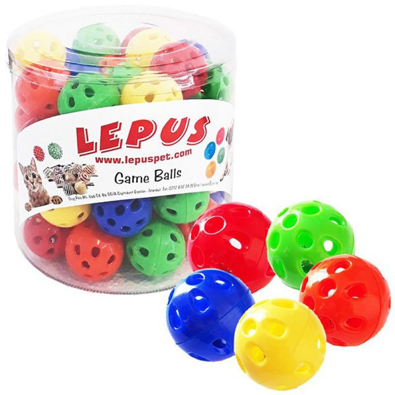 Lepus 50 Adet Zilli Top Yuvarlak Desenli | Kedi Top Oyuncak Lepus 50 Adet Zilli Top Yuvarlak Desenli | Kedi Top Oyuncak