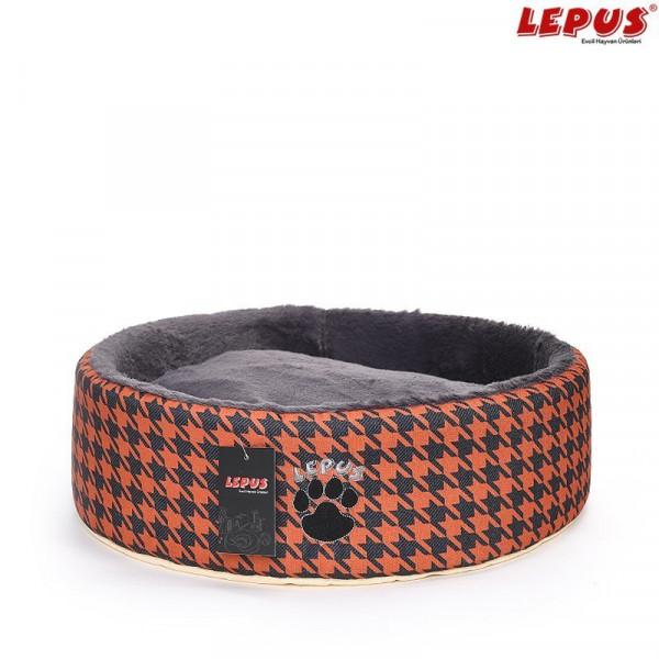 Lepus 50x17h cm Sünger Yatak Taba | Kumaş Köpek Yatağı