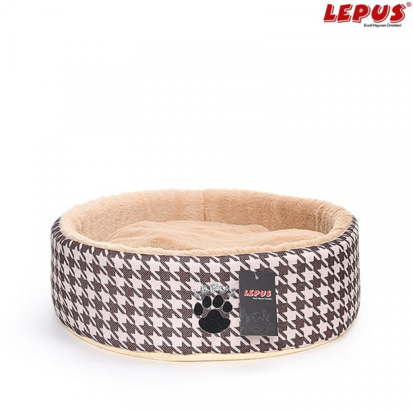 Lepus 50x17h cmSünger Yatak Kahve | Kumaş Köpek Yatağı