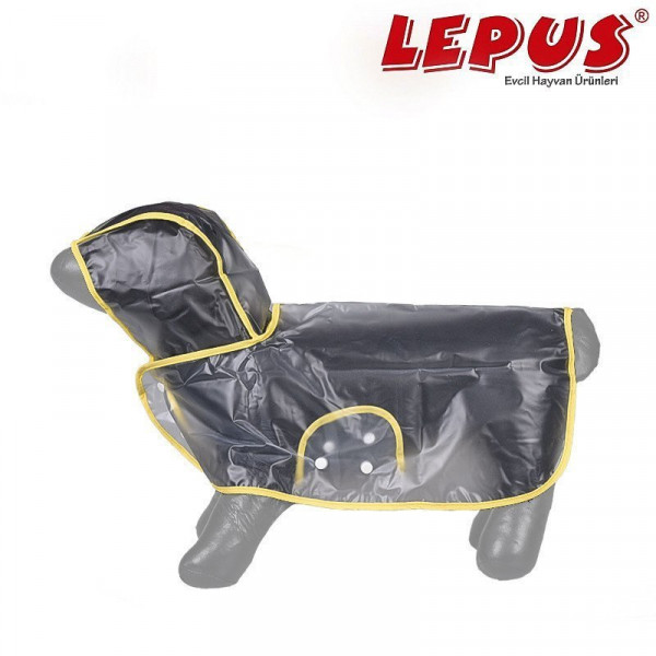 Lepus M Şeffaf Yağmurluk Sarı 26x40x26h cm | Köpek Kıyafeti