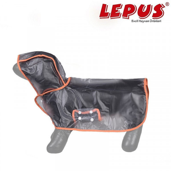 Lepus Xs Şeffaf Yağmurluk Turuncu 20x34x19h cm | Köpek Kıyafeti