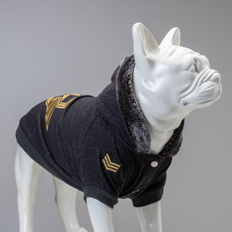 Lindo Dogs Army General Sweatshirt Köpek Kıyafeti Antrasit Beden 4
